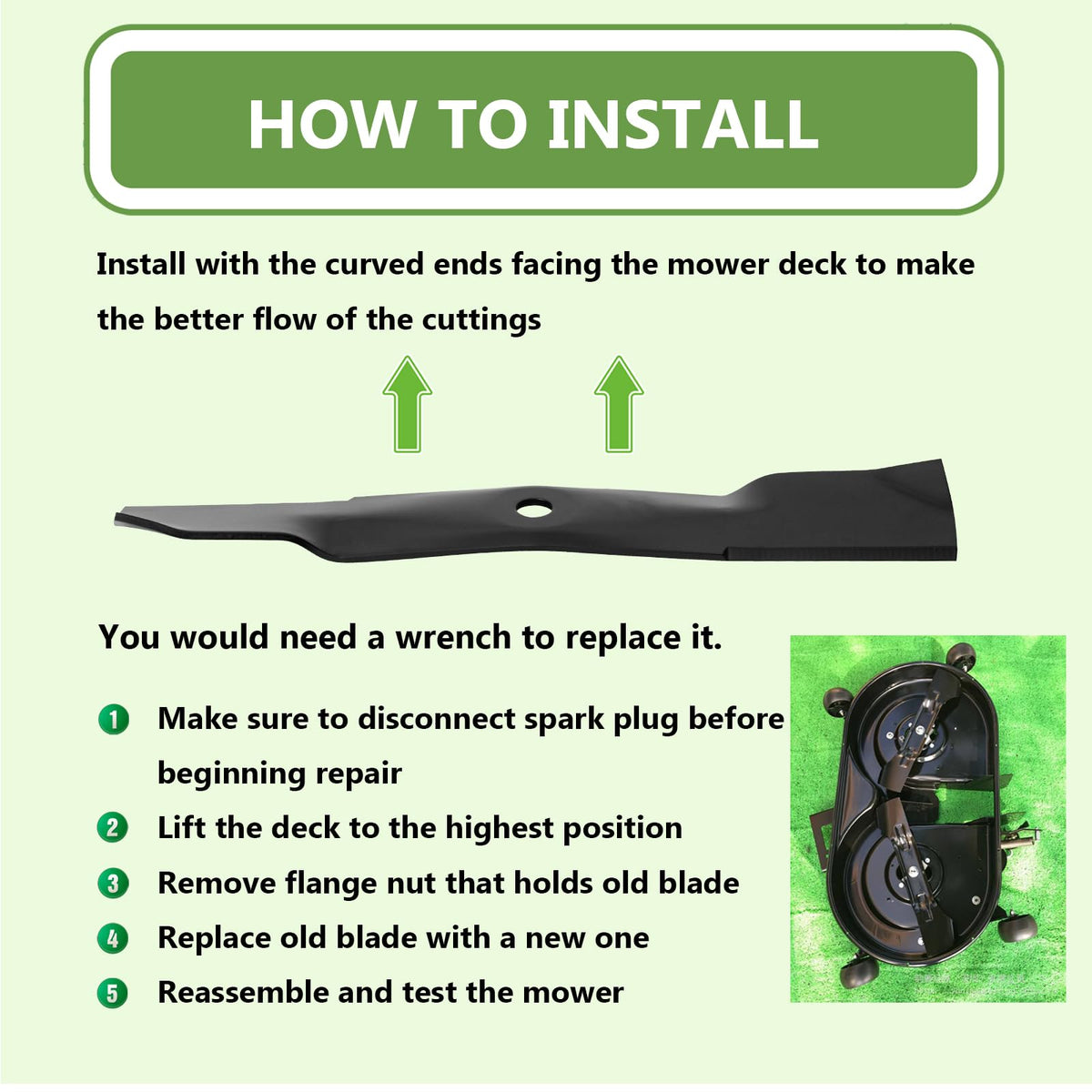 KANXAJJY M143520 54-inch deck attachment fit ensures secure mounting on Deere mowers
