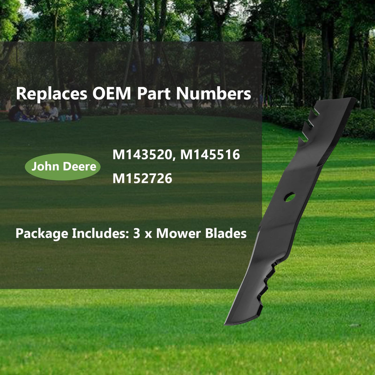 KANXAJJY M143520 rust-resistant powder coating protects blades