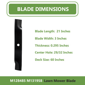 KANXAJJY three-pack blades for quick replacements and consistent mowing results.