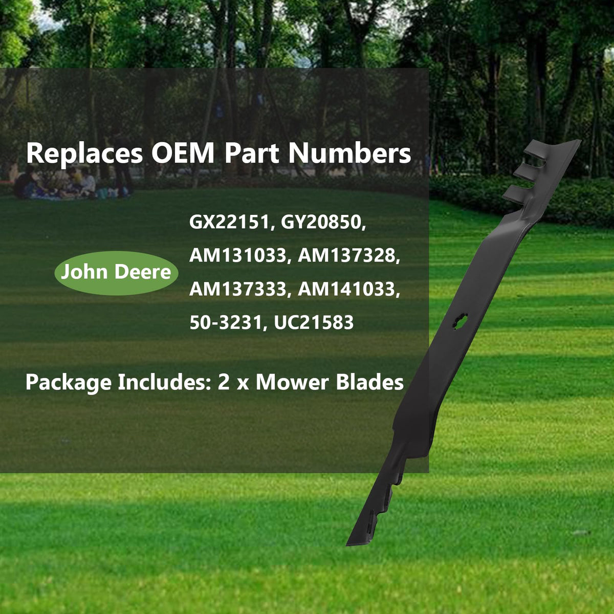 KANXAJJY toothed mulching blade closeup highlights precision teeth for even clippings