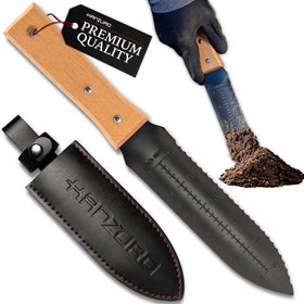 Kanzuro Hori Hori garden knife with stainless blade for versatile digging and weeding