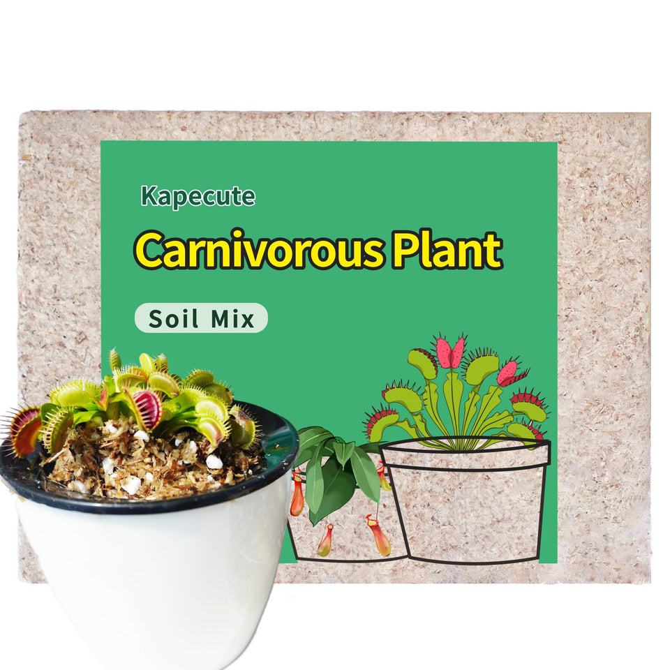 Kapecute carnivorous plant soil 8qt bag ready for moisture retention.