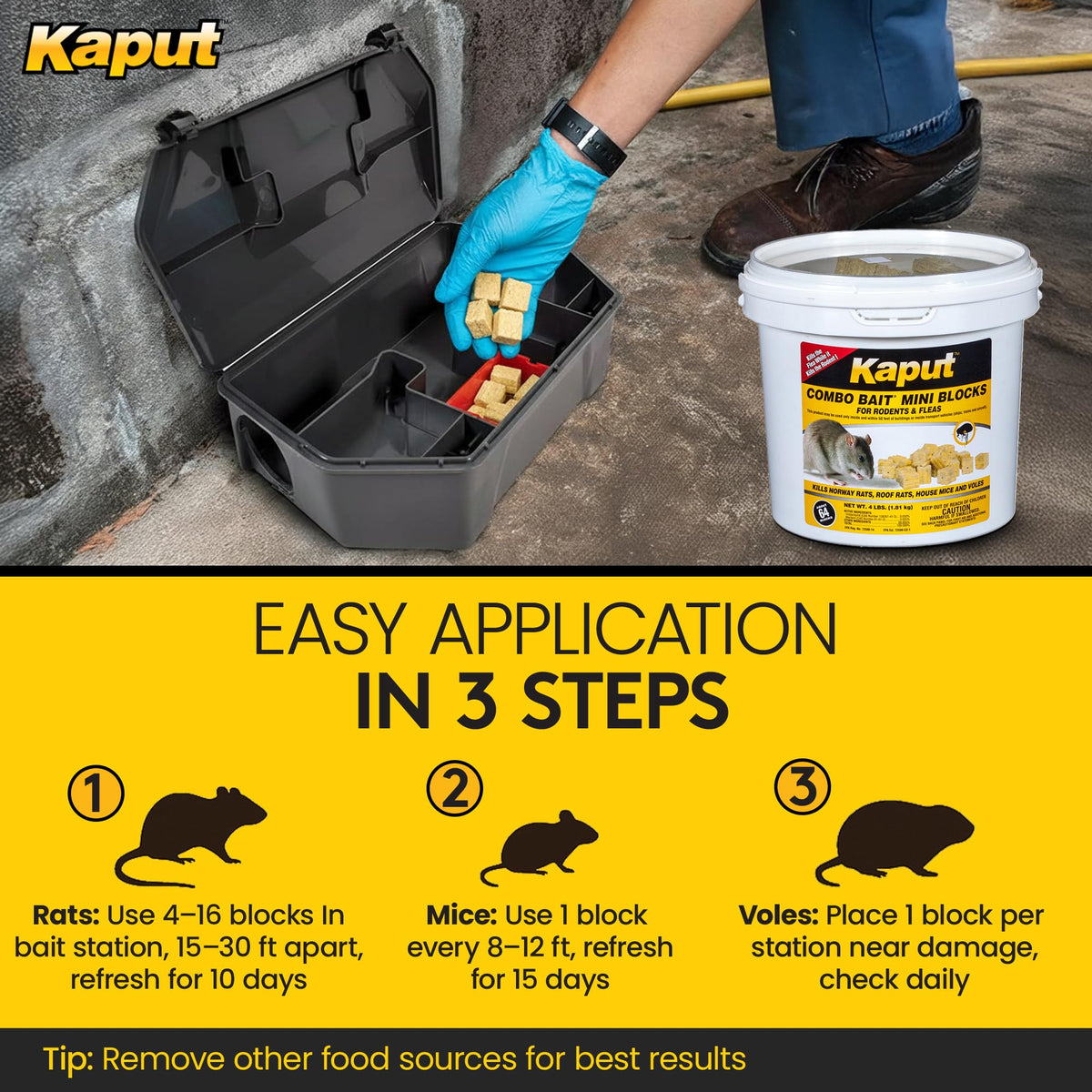 Kaput Combo Bait Mini Blocks packaging showcases label and ready-to-use format.
