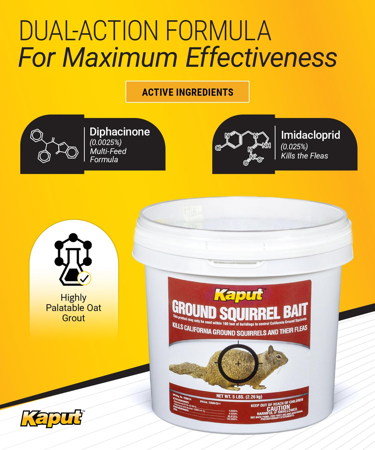 Kaput squirrel bait station setup for safe outdoor pest control.