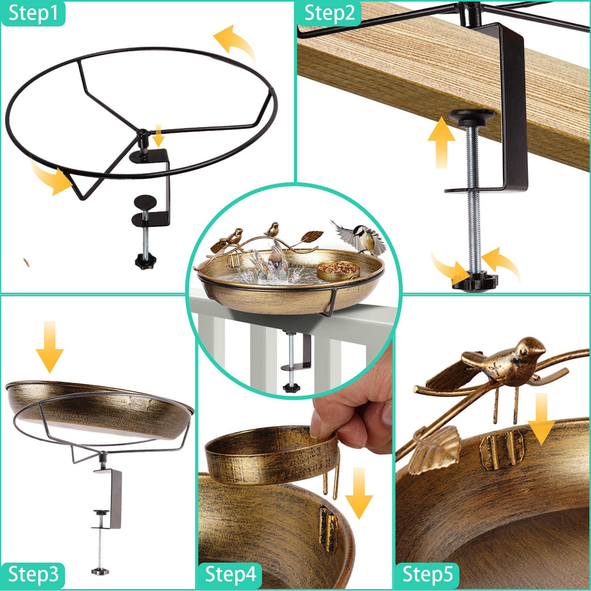 kapwall bronze finish clamp enables tool-free railing installation