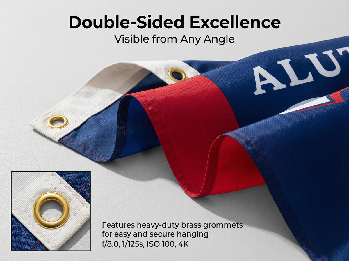KARAVA double-sided print flag graphics legible from both sides