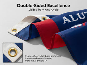 KARAVA double-sided print flag graphics legible from both sides