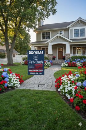 KARAVA flag draped in sunlight enhancing yard curb appeal