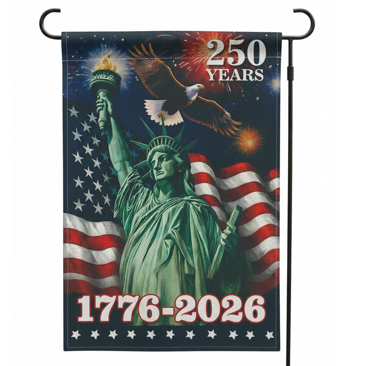 KARAVA USA 250th anniversary flag front view for outdoor garden display