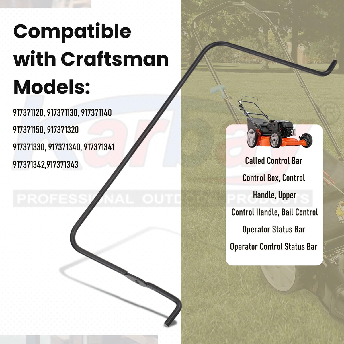 Karbay bail control bar for Craftsman compatibility supports reliable lever action