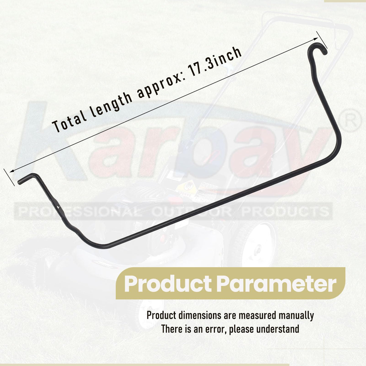 Karbay bail control bar installation-ready image indicates quick, straightforward replacement