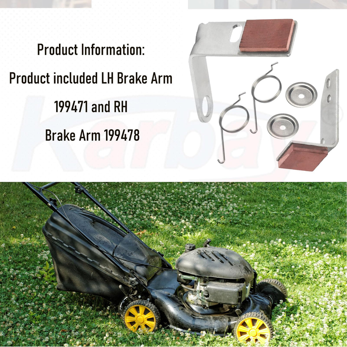 Karbay brake arm kit complete LH/RH for Husqvarna AYP and more.