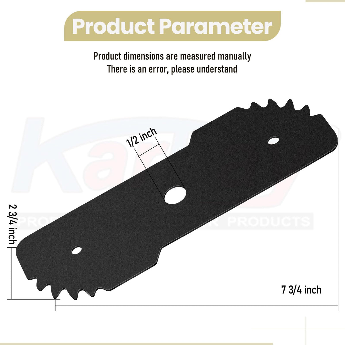 Karbay EB-007 blade pack showing the 3-pack for easy replacement.