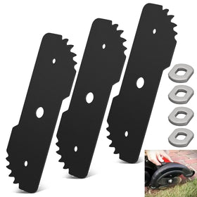 Karbay Edge Hog blade close-up in hardened steel for durable edging cuts.