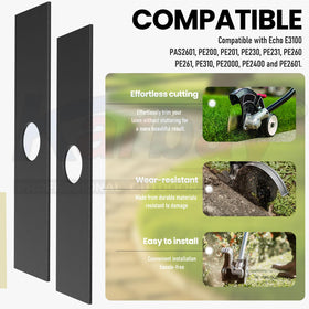 Karbay 8x2-inch blades compatible with Stihl edgers for clean edges.