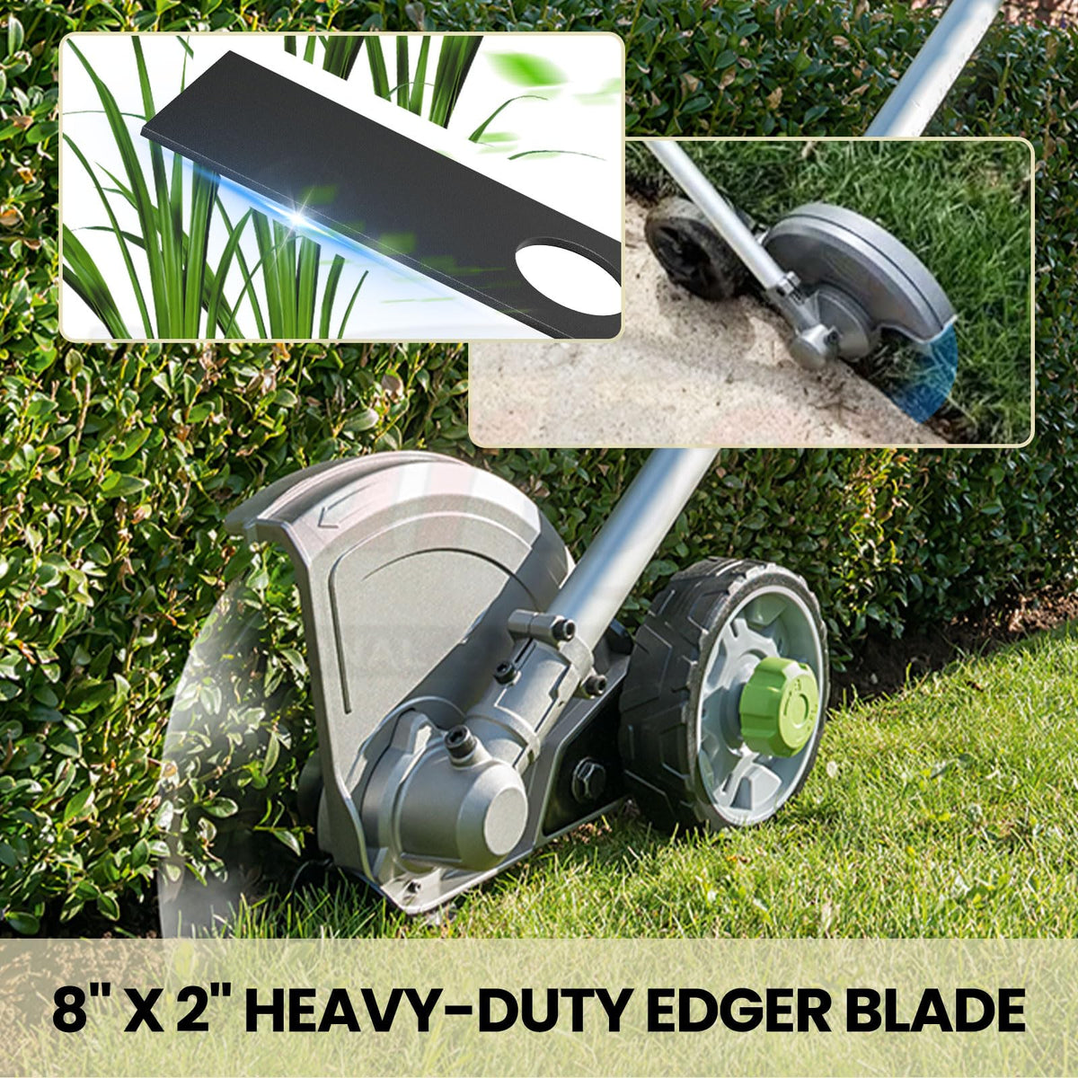 Karbay edger blades with reversible design for extended sharpness.