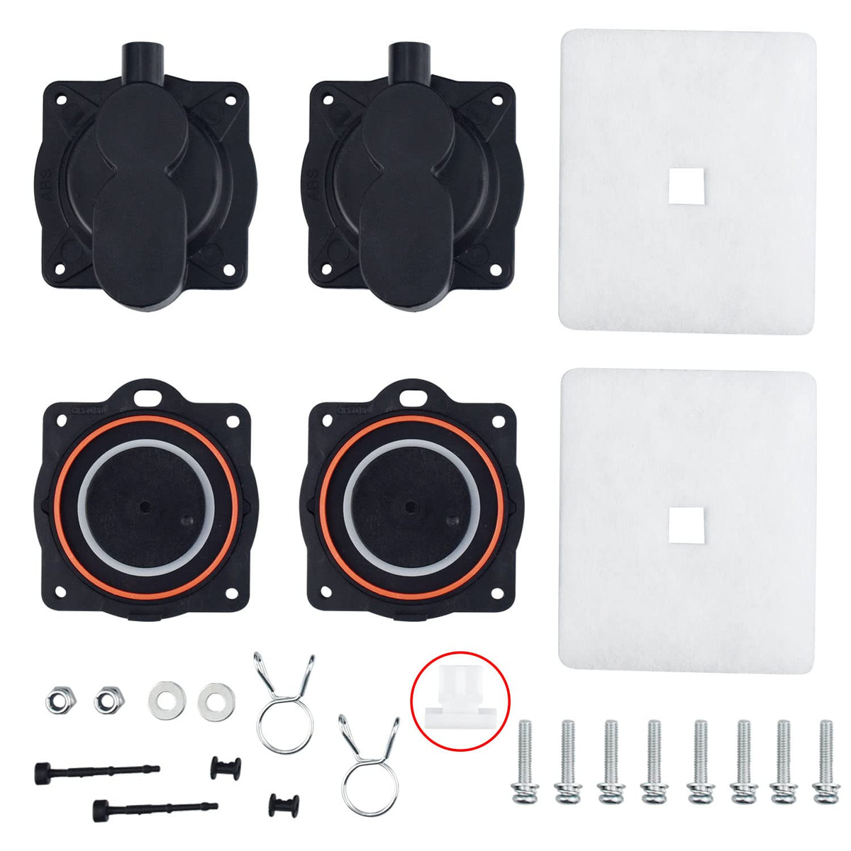 Karbay HP60/80 rebuild kit package with complete parts set for Hiblow pumps