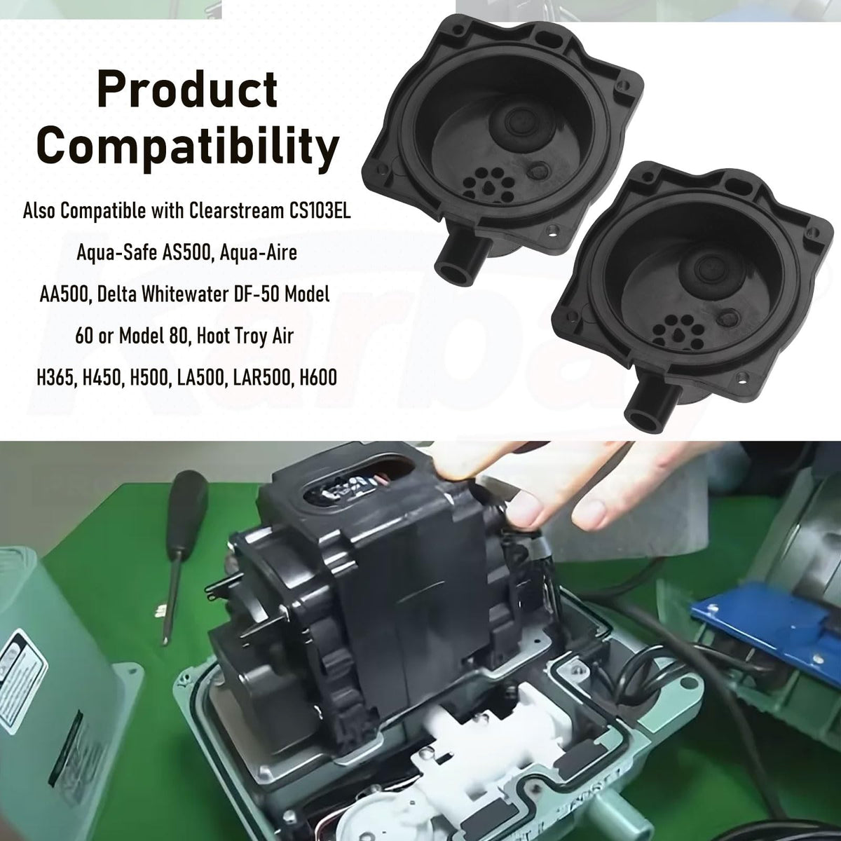 Karbay white switch included for easy operation
