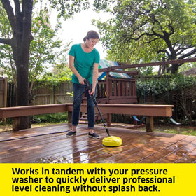 Quarter-inch quick-connect fitting enables easy hookup to washers