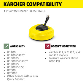 Fits Kärcher K1700–K2000 models for efficient surface cleaning
