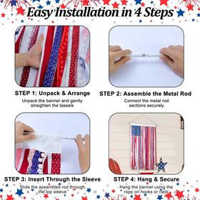 Karjiaja patriotic wall decor ideal for porches, gardens, and patios.