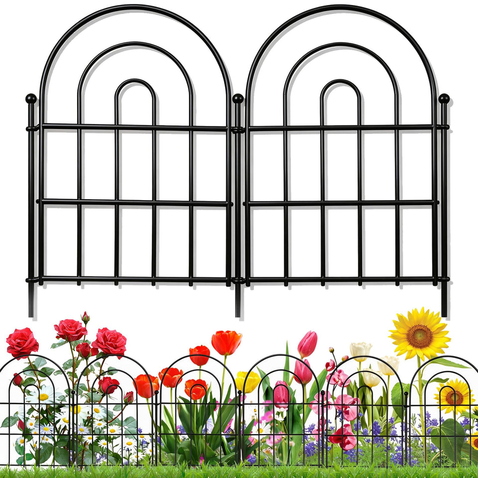 Karlliu 18-pack decorative garden fence arch panel enhances edging and plant separation.