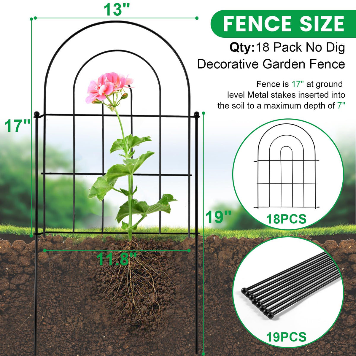 Karlliu rustproof metal fence provides durable lawn borders that resist weather.