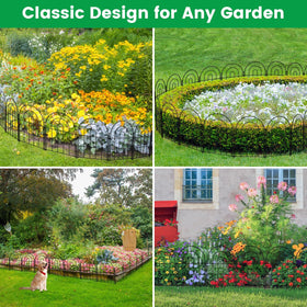 Karlliu small-arched rabbit garden fence protects delicate plants.