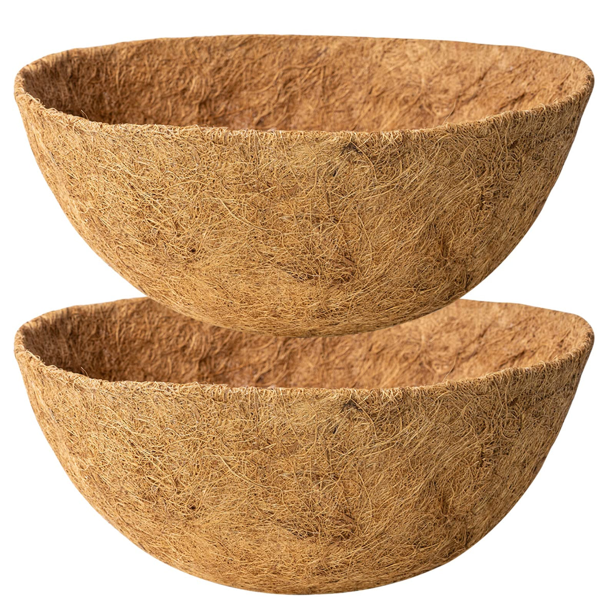 Karlliu 20-inch round coconut husk fiber liner for planters improves airflow.