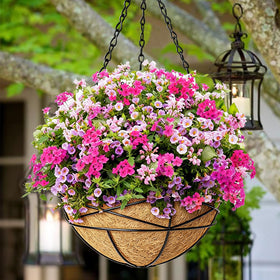Karlliu coco liner for hanging baskets improves drainage and soil containment.