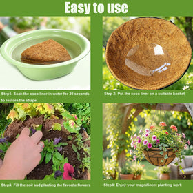 Karlliu coconut fiber liner highlights breathable material ideal for roots.