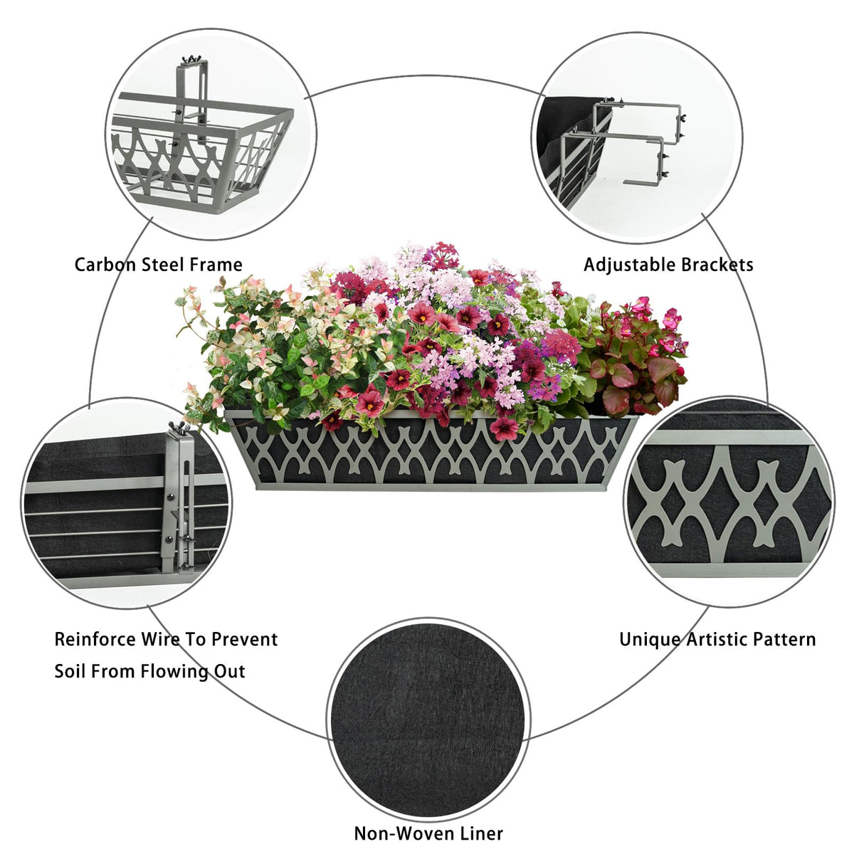 Karlliu durable carbon steel frame for long-lasting outdoor use