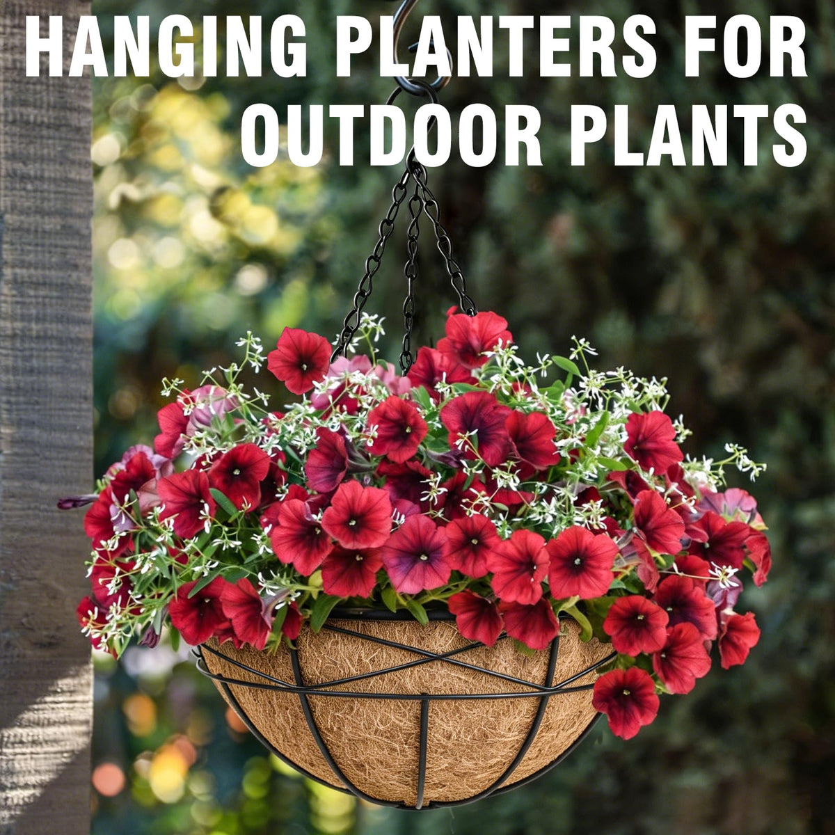 Karlliu outdoor hanging planter on balcony enhances garden decor
