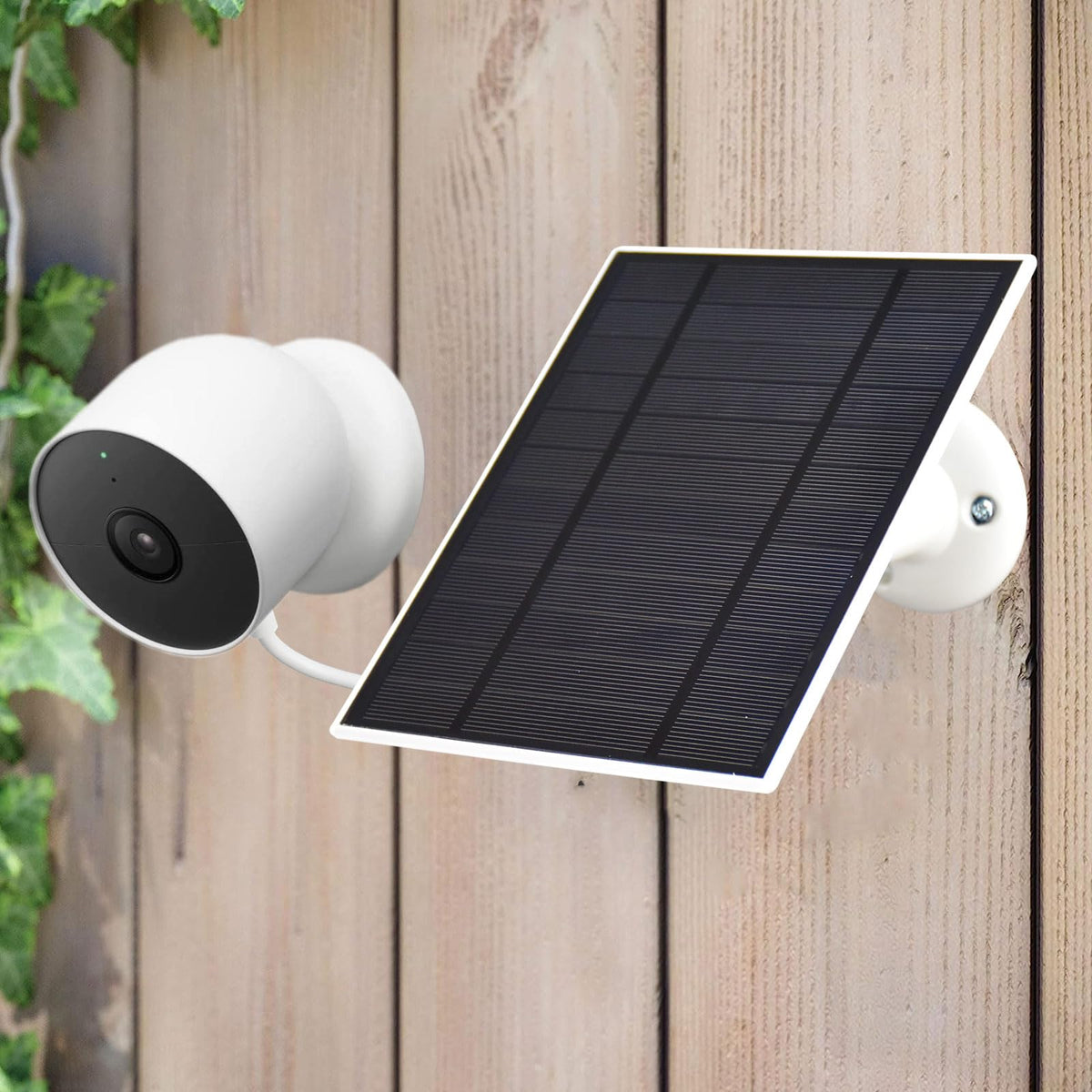 Karotto Nest Cam solar panel with 6.6 ft cable supports flexible placement.