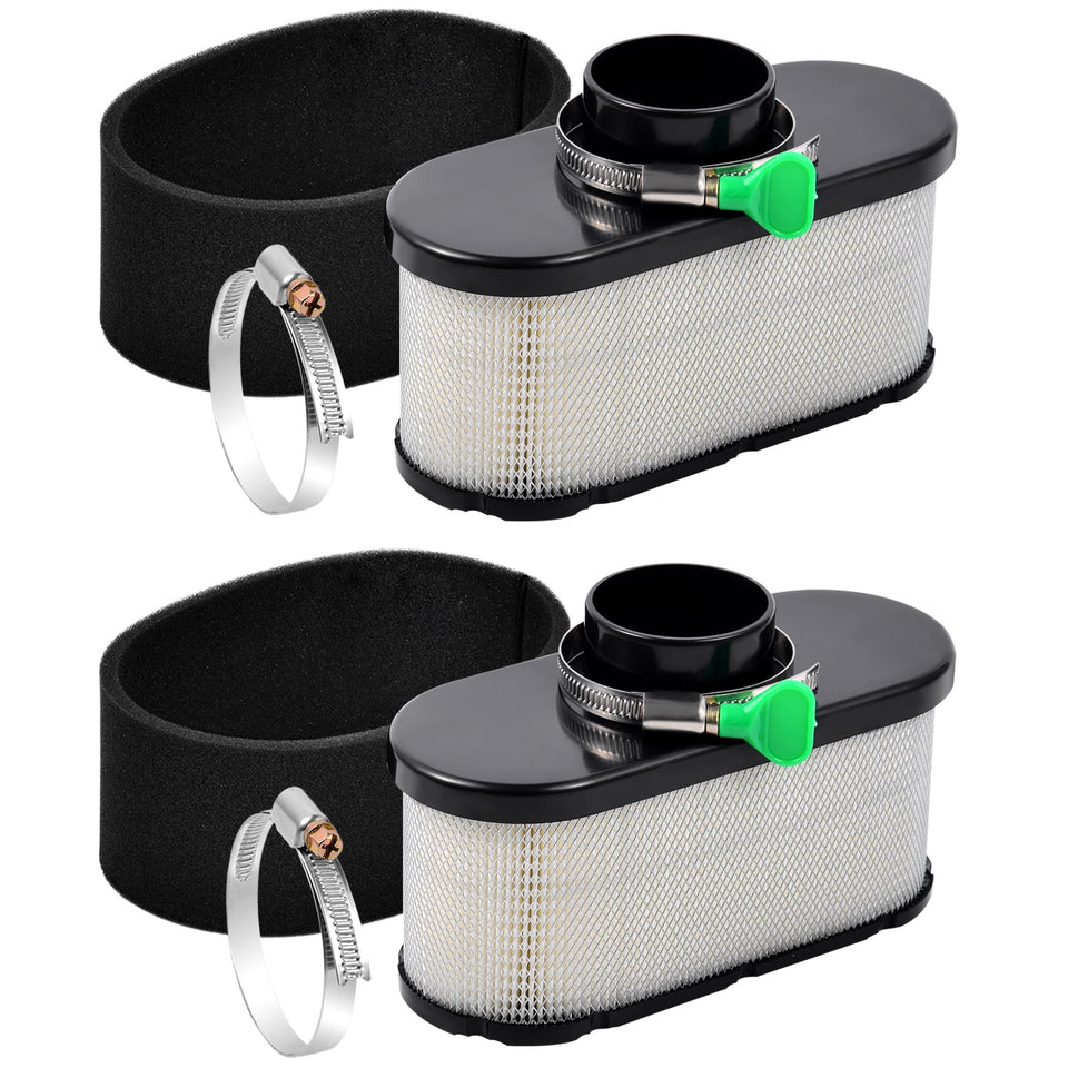 Karvayna 2-pack air filter front view for Kawasaki and Deere mowers