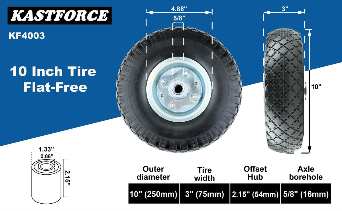 KASTFORCE KF4003 5/8-inch axle borehole fits common axles