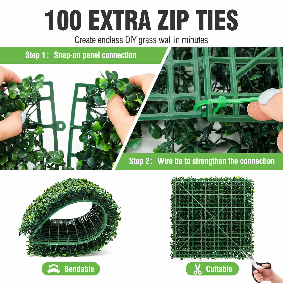 KASZOO artificial greenery fence installation demonstrates versatile outdoor decor.