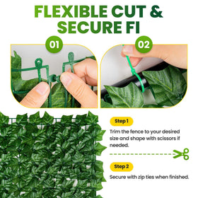 KASZOO artificial ivy privacy fence panel 06 ideal for balcony, garden, or event backdrops