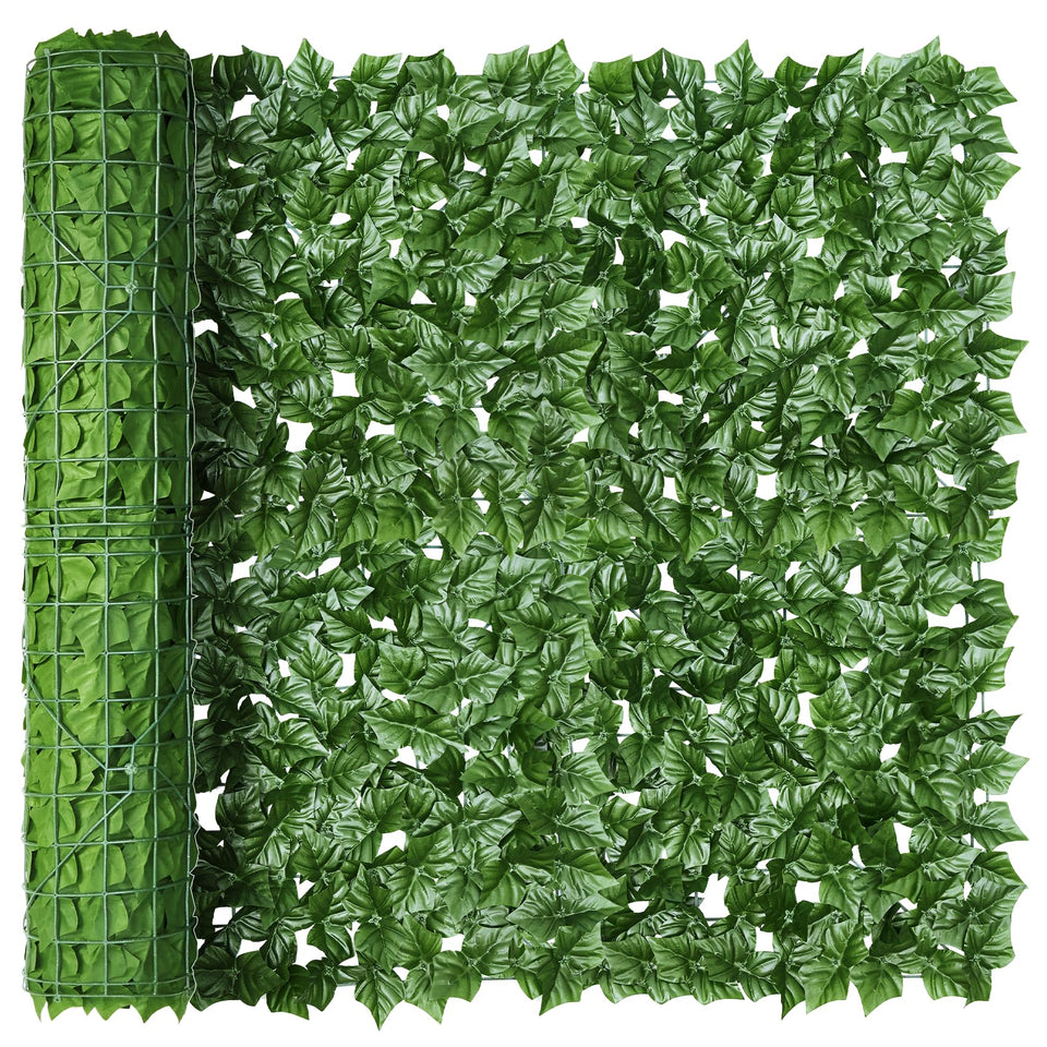 KASZOO artificial ivy privacy fence panel setup for balcony privacy