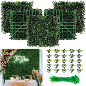 KASZOO grass wall panel assembly for a quick, lush backdrop