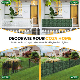 KASZOO rotatable ivy panels offer flexible coverage for uneven spaces.