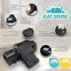 Kat Sense chipmunk trap showing tunnel entry for secure capture