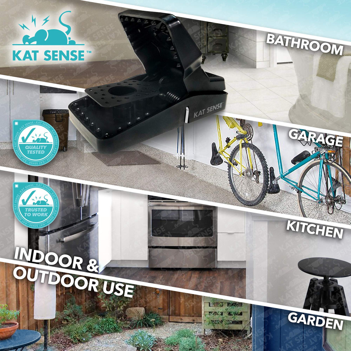 Kat Sense compact trap that fits tight spaces and corners