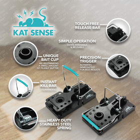 Kat Sense large rat trap set-6 side view showing compact design
