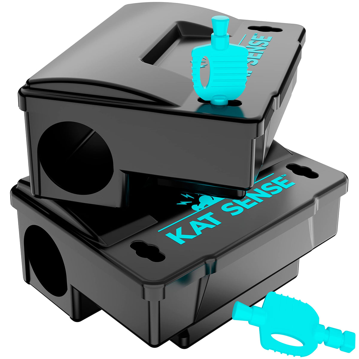 Kat Sense rat bait station outdoor mounting enables discreet pest control.