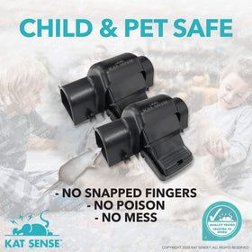 Kat Sense reusable rodent trap highlighting two entry points for containment