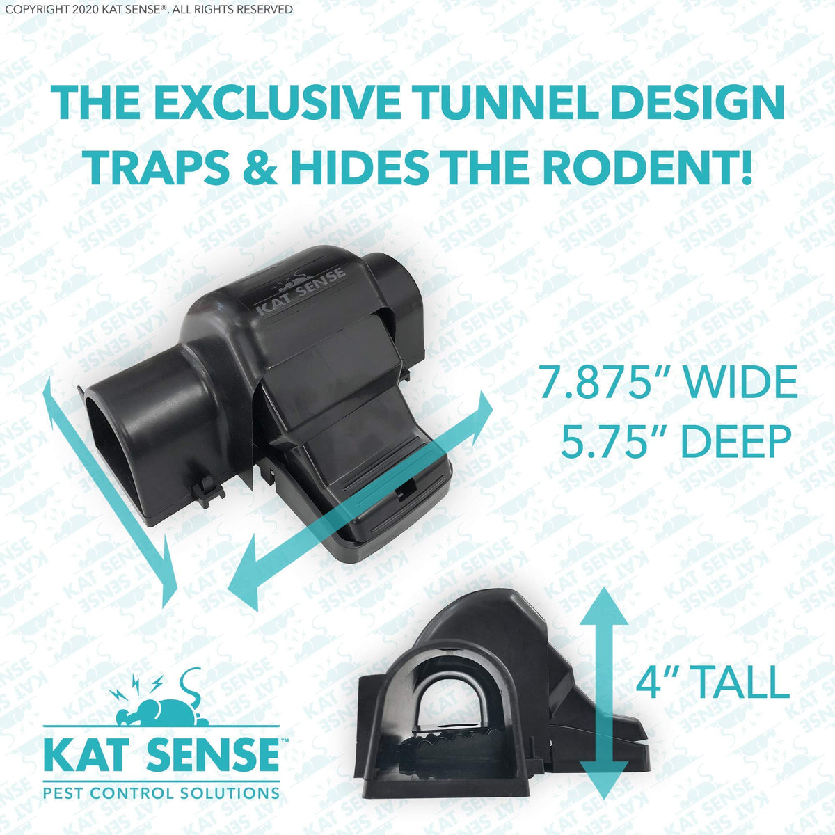 Kat Sense secure locking chamber keeps captured rodents contained