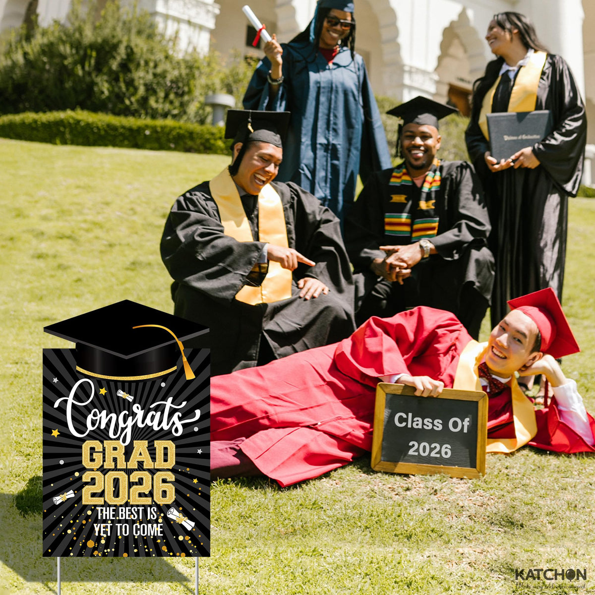 KatchOn 2026 graduation sign suitable for driveway or sidewalk decor.