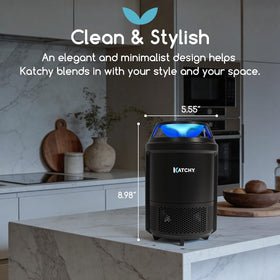 KATCHY blue and purple LED modes attract pests effectively.