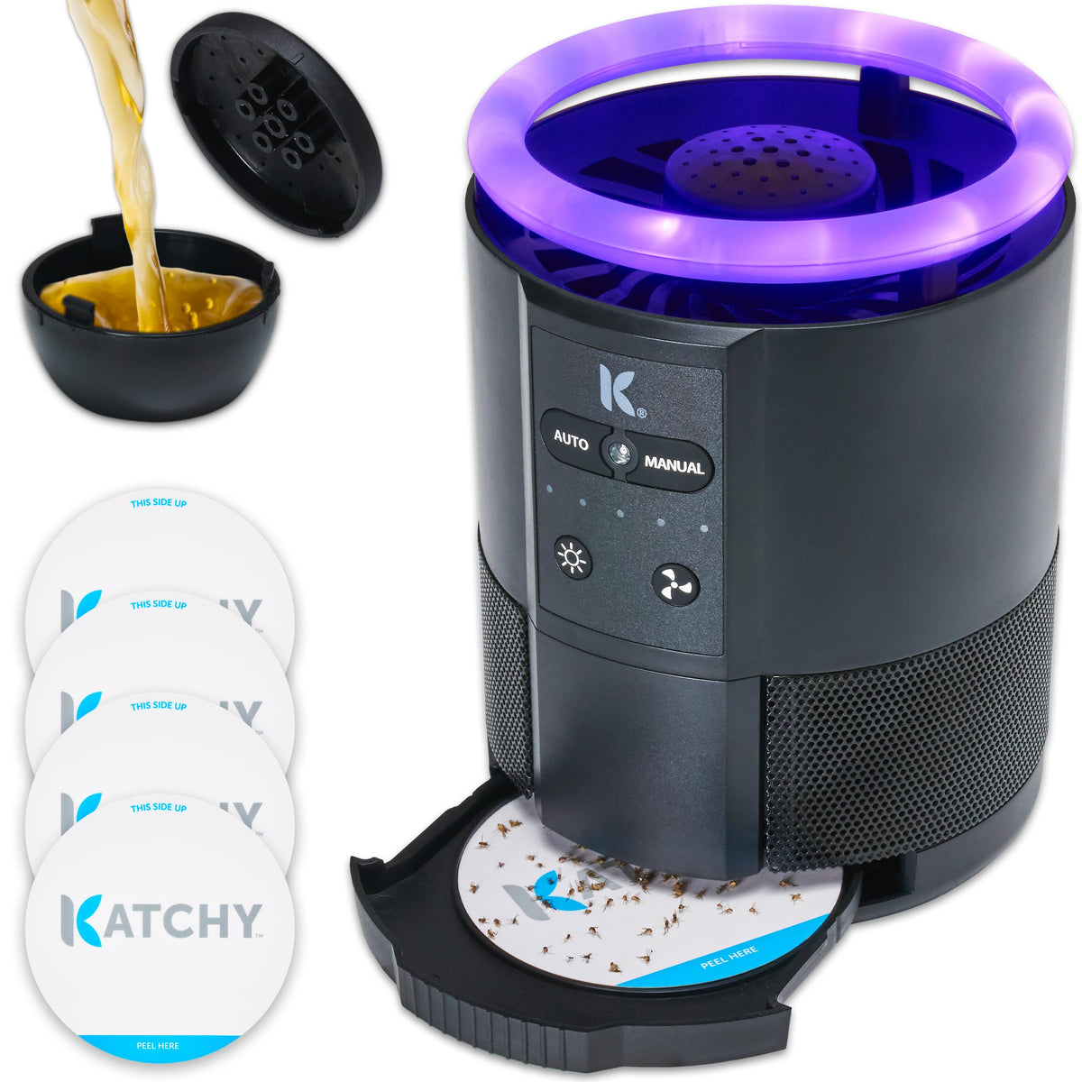 Katchy Duo blue UV light attracts pests for effective indoor capture
